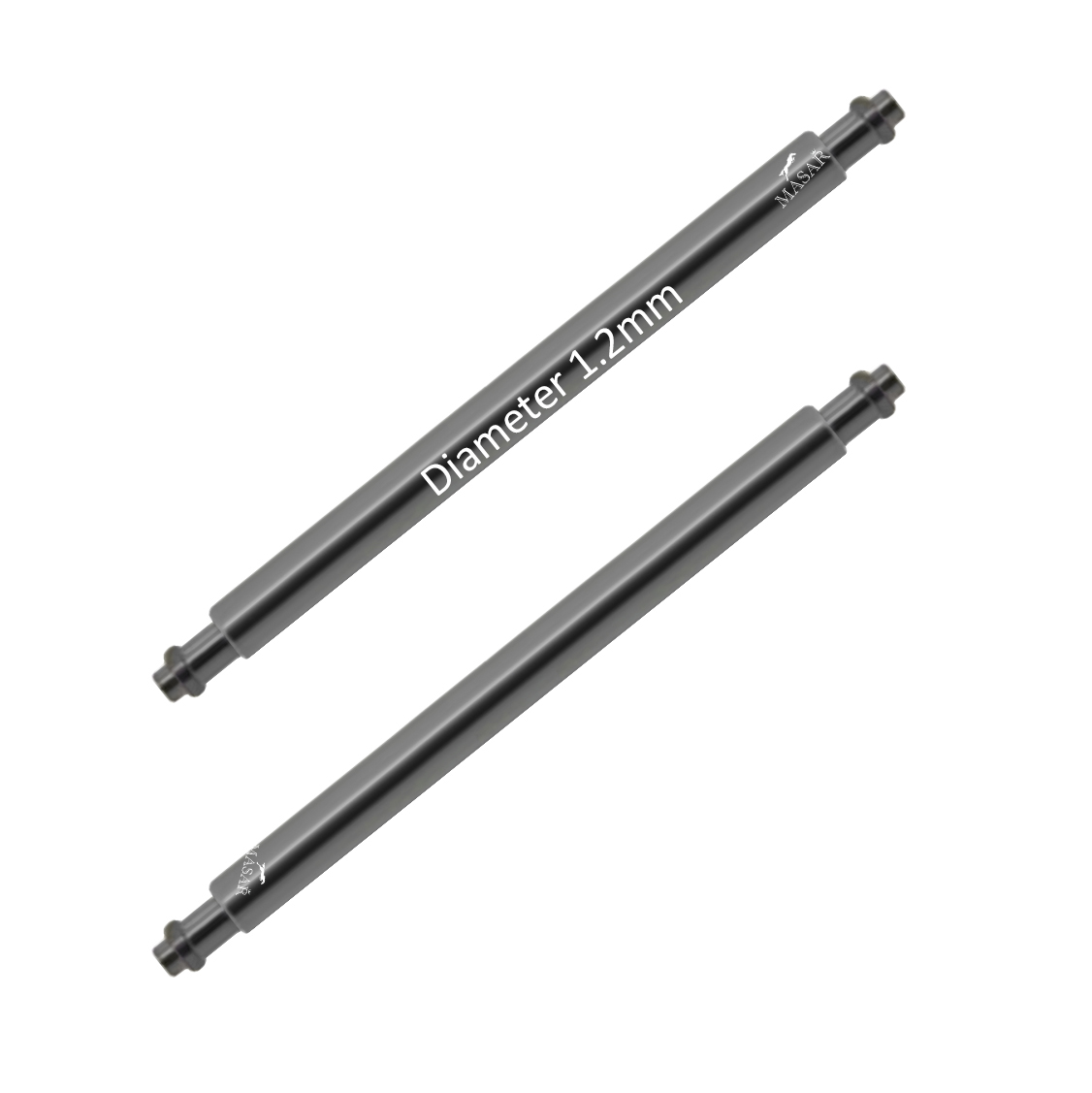 7mm bis 24mm XSF Ø 1,2mm - Federstege für Uhrenarmband - Edelstahl - Kurz / Kurze Spitze - 0,6mm - 2 Stk