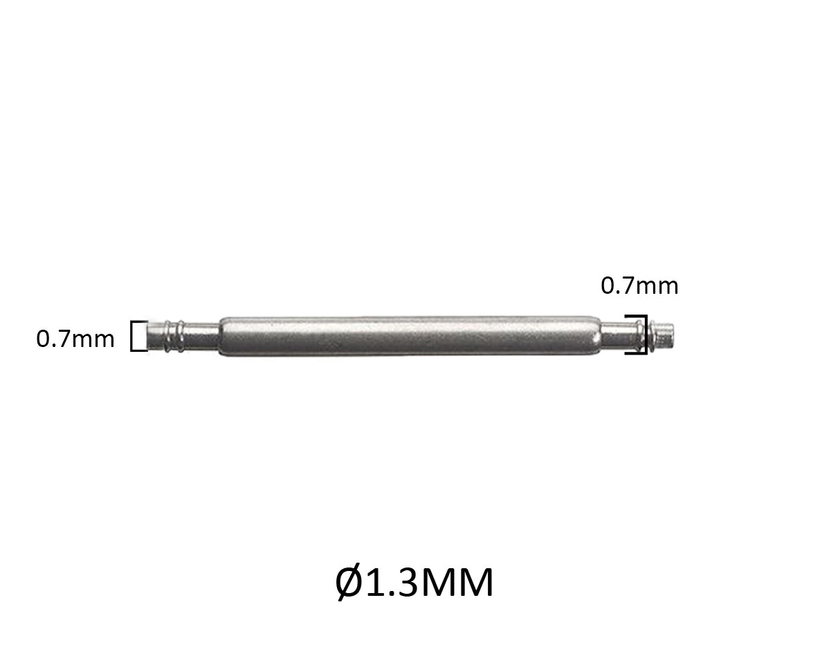 Citizen SLX Compatible Spring Bars Ø 1.3mm for Watch Strap - 316L Stainless Steel - 0.7mm - 2 pcs