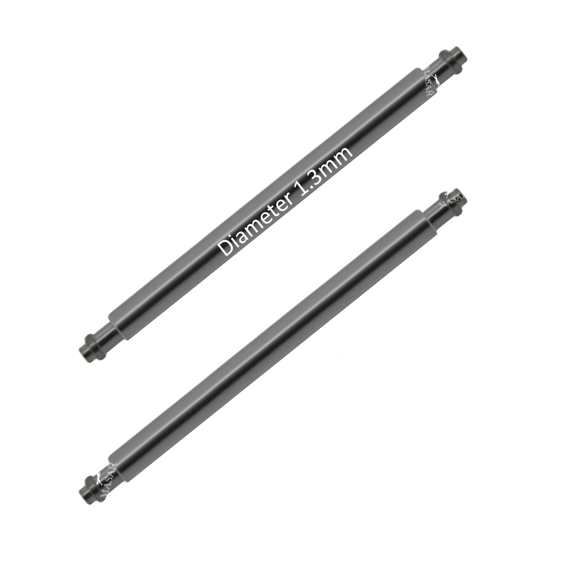 6mm à 24mm XSF Ø 1,3mm - Barres à ressort pour bracelet de montre - Inox - Short / Pointe Courte - 0,8mm - 2 pcs