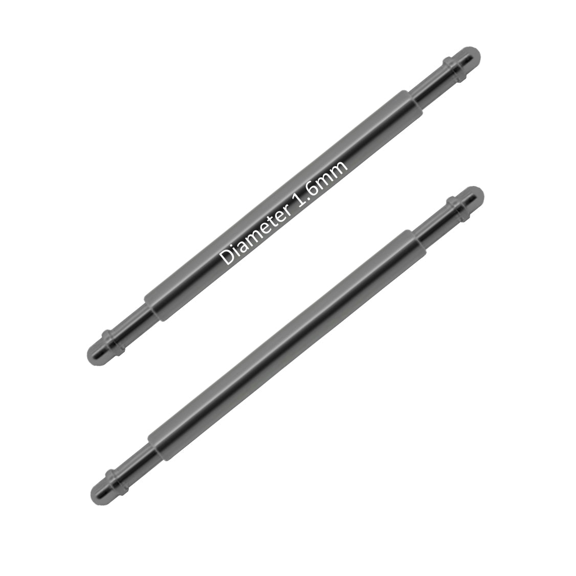 8mm à 22mm BXT Ø 1,6mm - Barres à ressort pour bracelet de montre - Inox - 1,0mm - 2 pcs