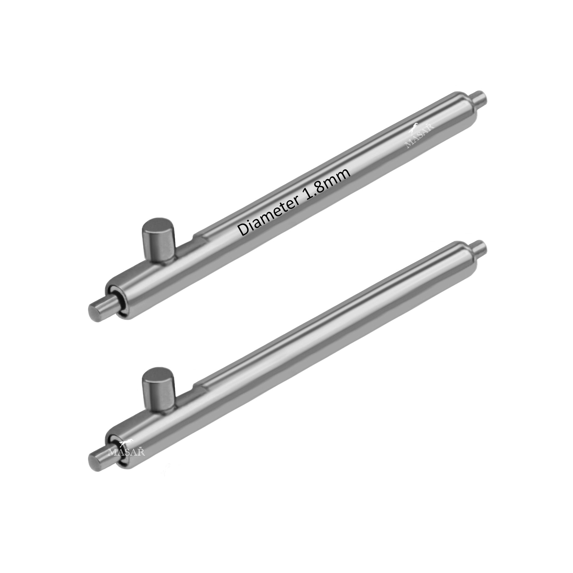 20mm / 22mm XES Ø 1,8mm - Federstege für Uhrenarmbänder - 316L Edelstahl - Schnellspannhebel - 0,7mm - 2 Stück