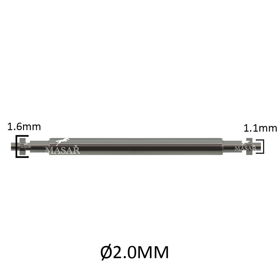 20mm Ø 2.0mm - Barres à Ressort Compatible Garmin - Inox 316L - 2 Pcs