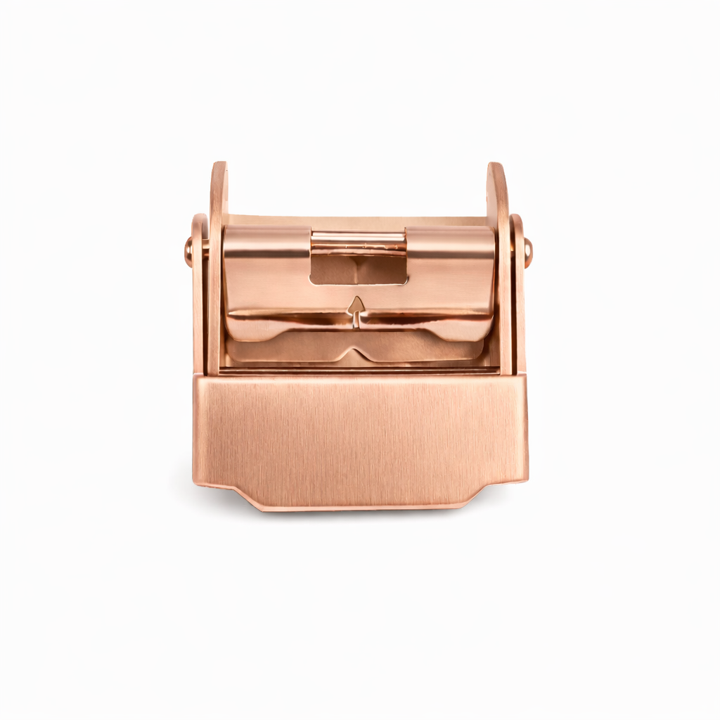 Boucle, Fermoir - Bracelet de Montre épaisseur 1,6mm à 2,1mm - Acier (Maille Milanaise Ø 0,6mm) - Rose Gold