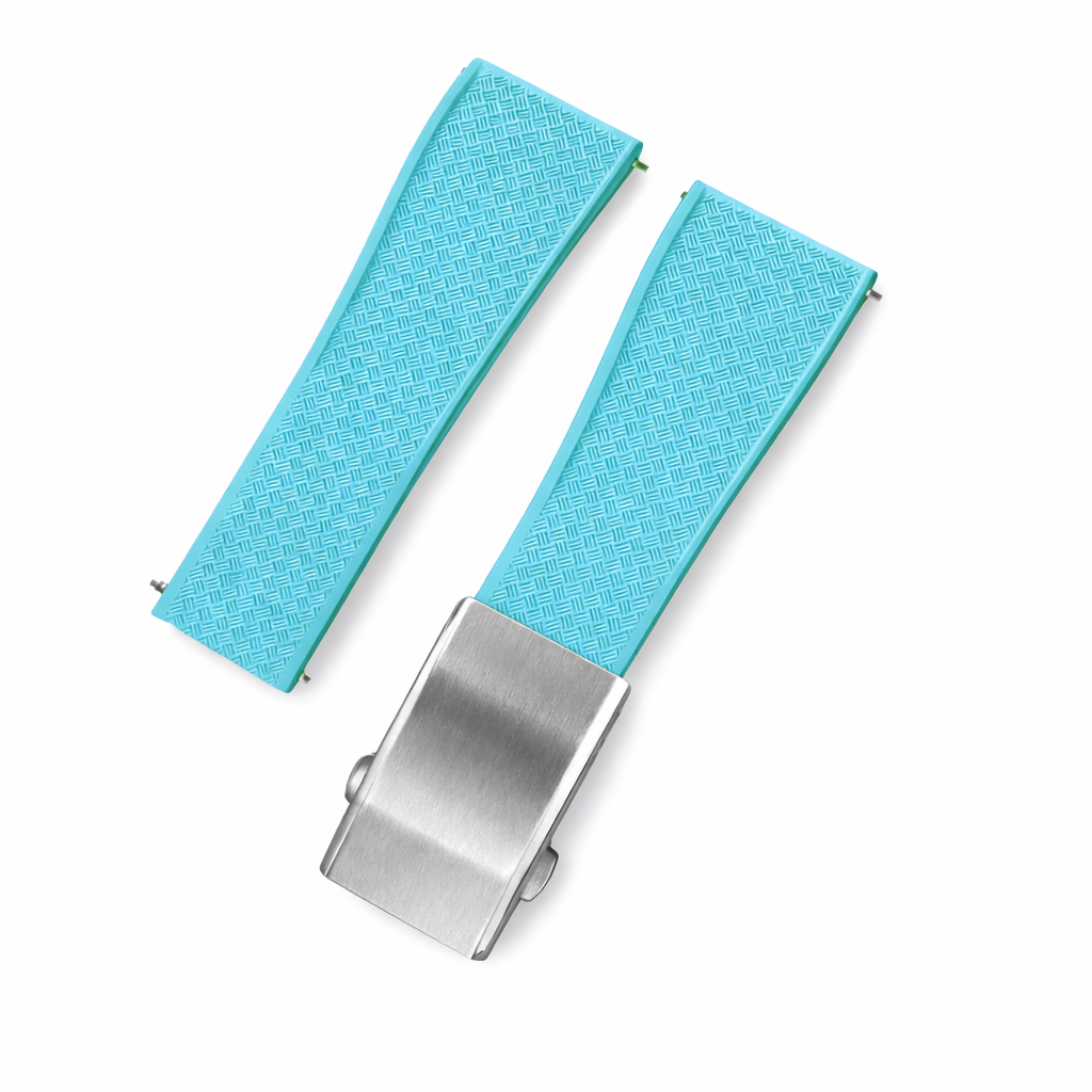 Bracelet de Montre Caoutchouc FKM Vulcanisé- Motif Racing - Rapide - Déployante - à découper