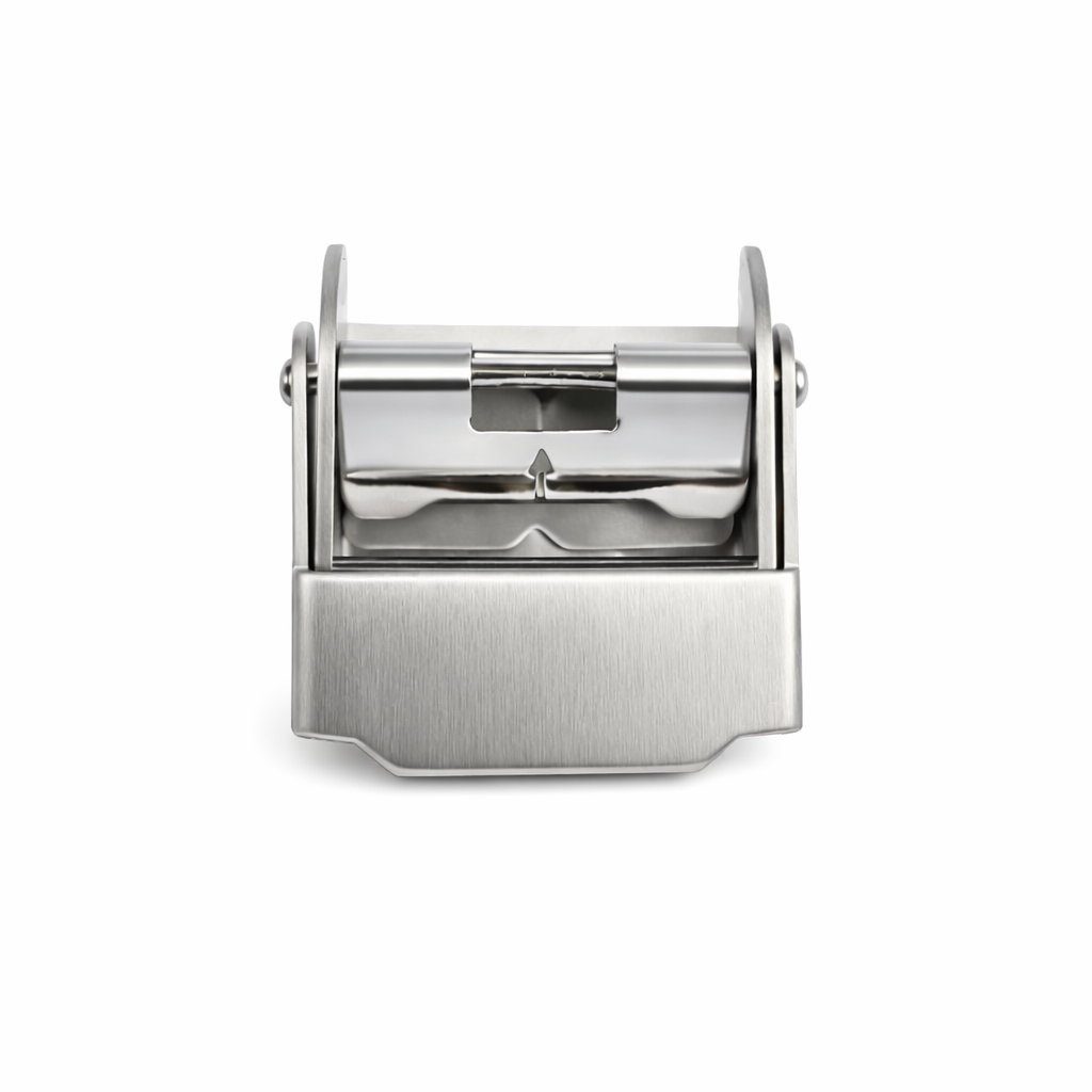 Boucle, Fermoir - Bracelet de Montre épaisseur 1,6mm à 2,1mm - Acier (Maille Milanaise Ø 0,6mm) - Argent