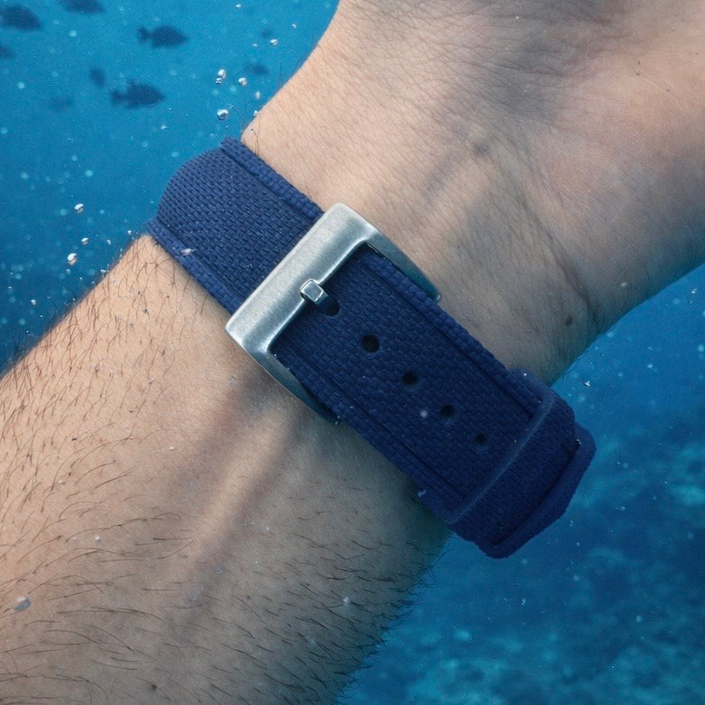 Bracelet de montre Caoutchouc FKM vulcanisé - Finement Texturé - Rapide - Universel