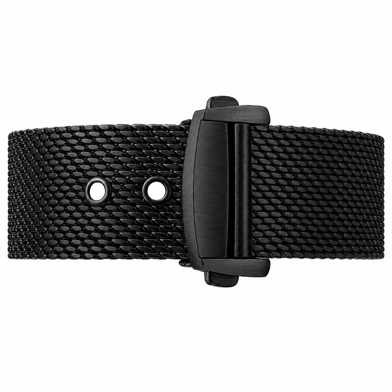Bracelet Montre Milanais Noir Ø 0,6mm - Style Omega / Boucle Déployante – Homme – Rapide / Universel