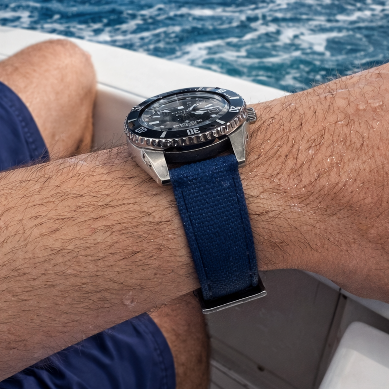 Bracelet de montre Caoutchouc FKM vulcanisé - Finement Texturé - Rapide - Universel