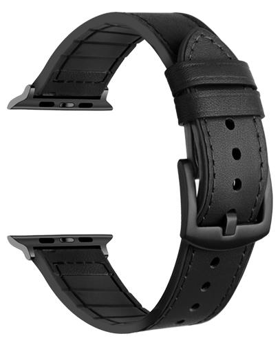 4 Farben – Uhrenarmband – Hybridleder/Silikon – Kompatibel mit Apple Watch