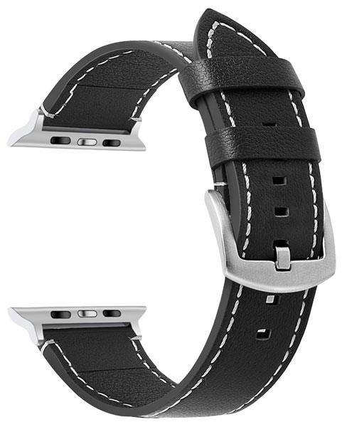 Cuir Surpiqûre Blanche  - Bracelets de Montre pour Watch 1,2,3,4,5,6,7,8,SE,(Ultra 1)