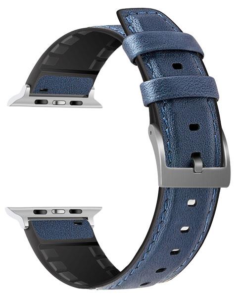 4 Farben – Uhrenarmband – Hybrid-Leder-TPU – Kompatibel mit Apple Watch