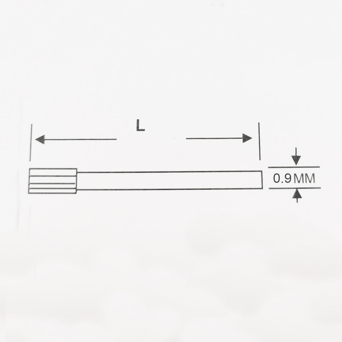 10mm à 21mm - Ø 0.9mm - Épingles - Broches moletées - Inox - Lot de 2 Pcs