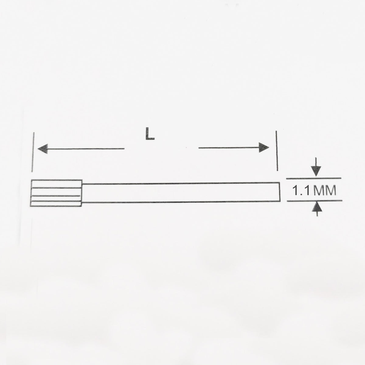 10mm à 22mm - Ø 1.1mm - Épingles - Broches moletées - Inox - Lot de 2 Pcs