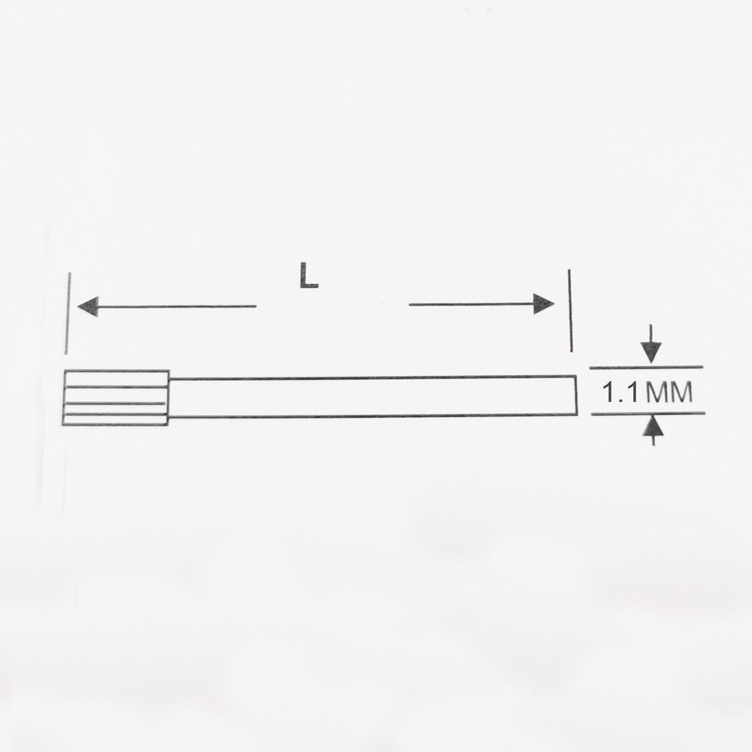 10mm à 22mm - Ø 1,1mm - Épingles - Goupilles - moletées - crantées - dentelée - pour Bracelet de montre - Inox 316L - 2 Pcs