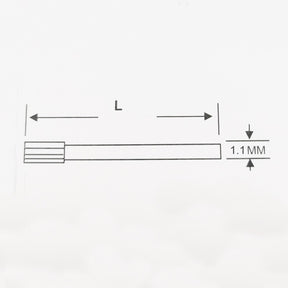 10mm à 22mm - Ø 1,1mm - Épingles - Goupilles - moletées - crantées - dentelée - pour Bracelet de montre - Inox 316L - 2 Pcs