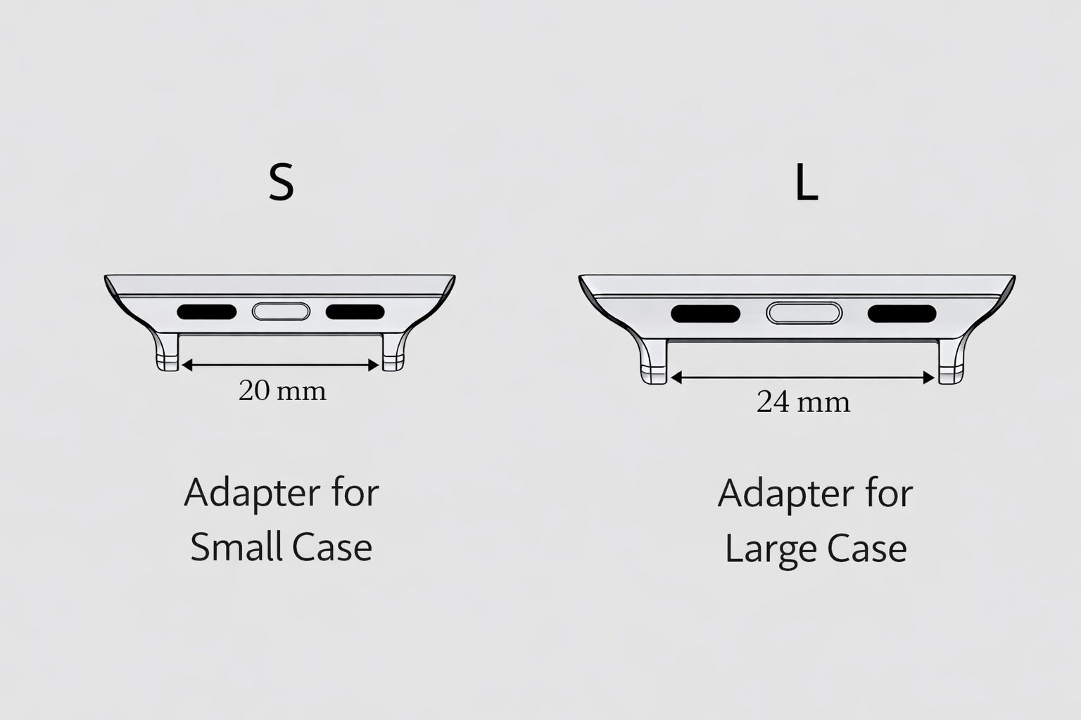 Uhrenarmbandadapter für Apple Watch - Band Serie 1 bis 11 / SE - Ultra