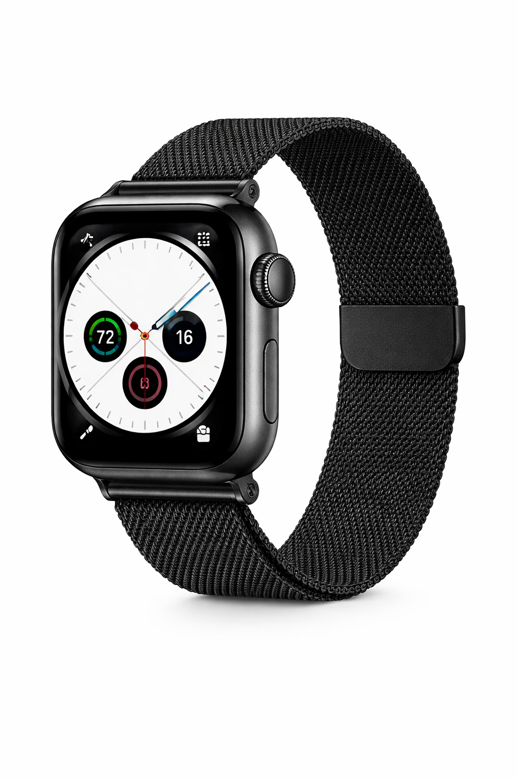 Black Milanese Mesh Bracelet for Apple Watch - Magnetic Steel Band