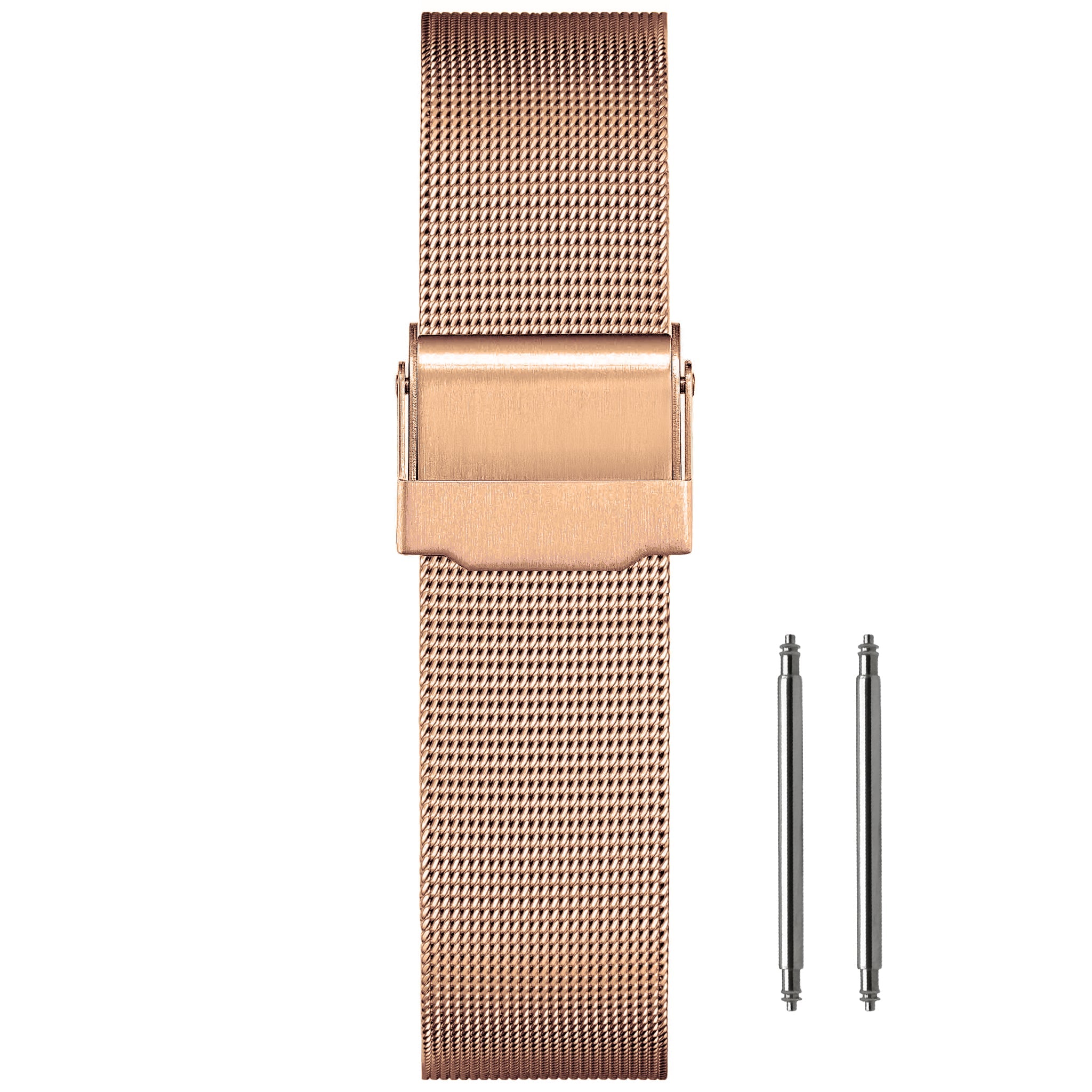 18mm Mesh Fine Ø 0,4mm - Milanaise Mesh Uhrenarmband - Universal - Roségold
