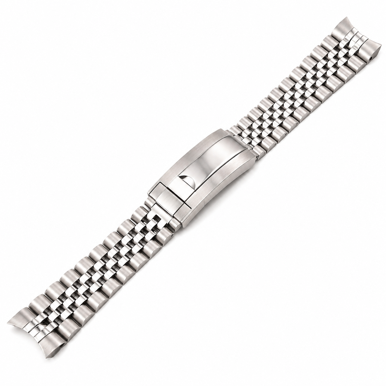 Massives Edelstahl-Jubilee-Armband für Submariner / Datejust und andere - 20mm - Faltschließe Mikro-Anpassung / gebogen