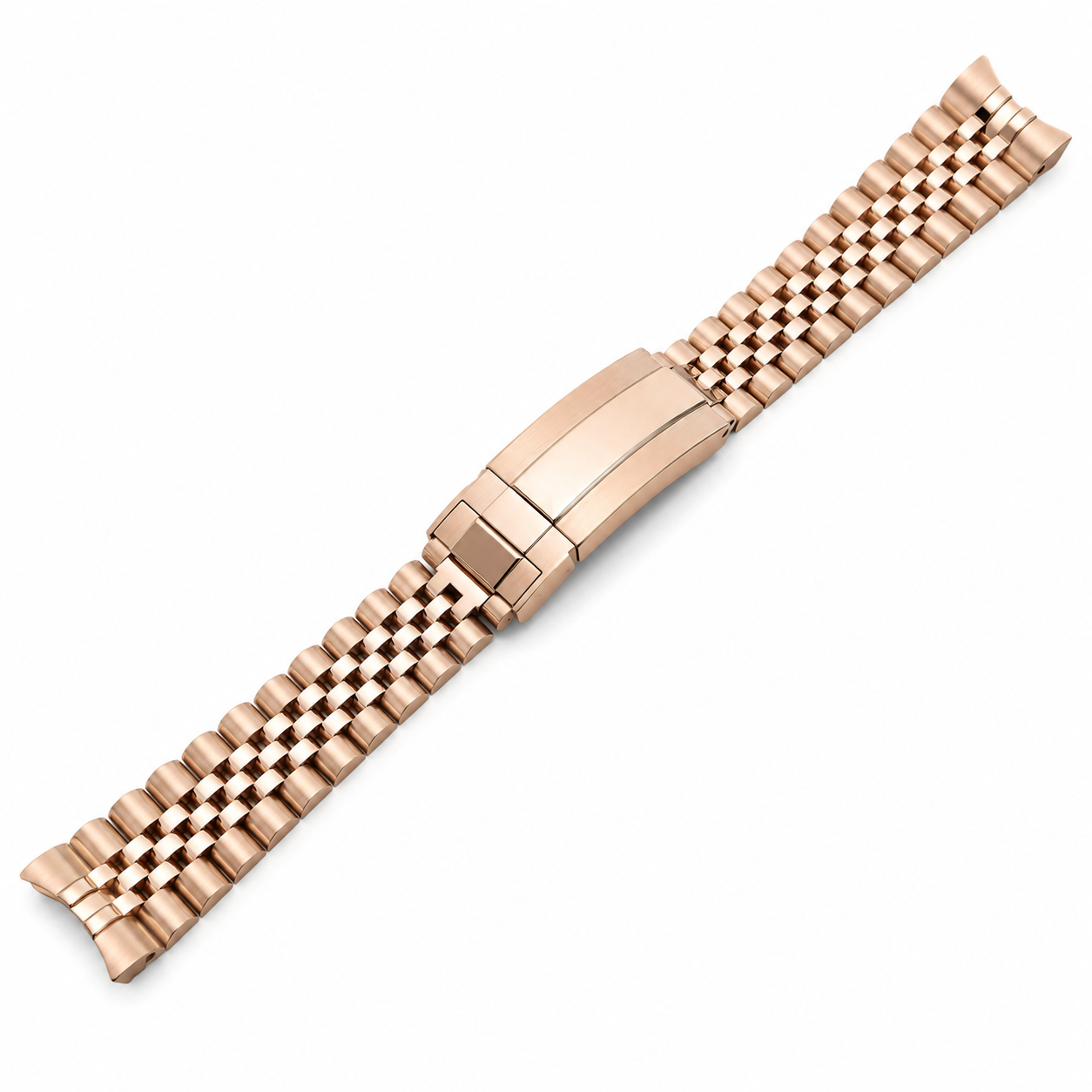 Massives Edelstahl-Jubilee-Armband für Submariner / Datejust und andere - 20mm - Faltschließe Mikro-Anpassung / gebogen