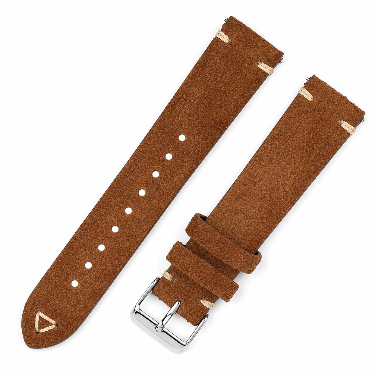 Bracelet de Montre Cuir Suède (Daim) - Boucle Ardillon - Universel