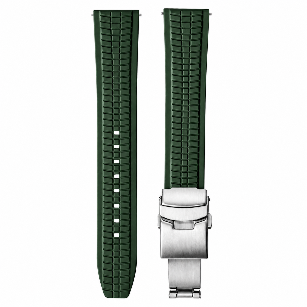 FKM Rubber Watch Strap - Waffle Pattern - Quick Release / Universal