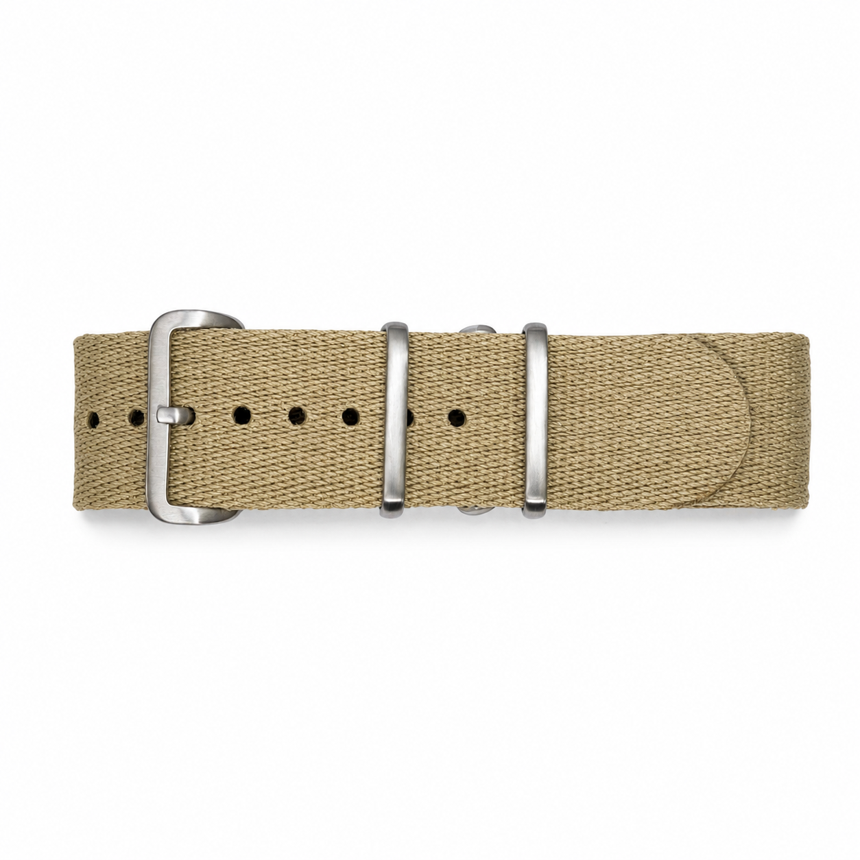 Bracelet Nato Beige (Sable) - Nylon Souple Tressé 1,5mm