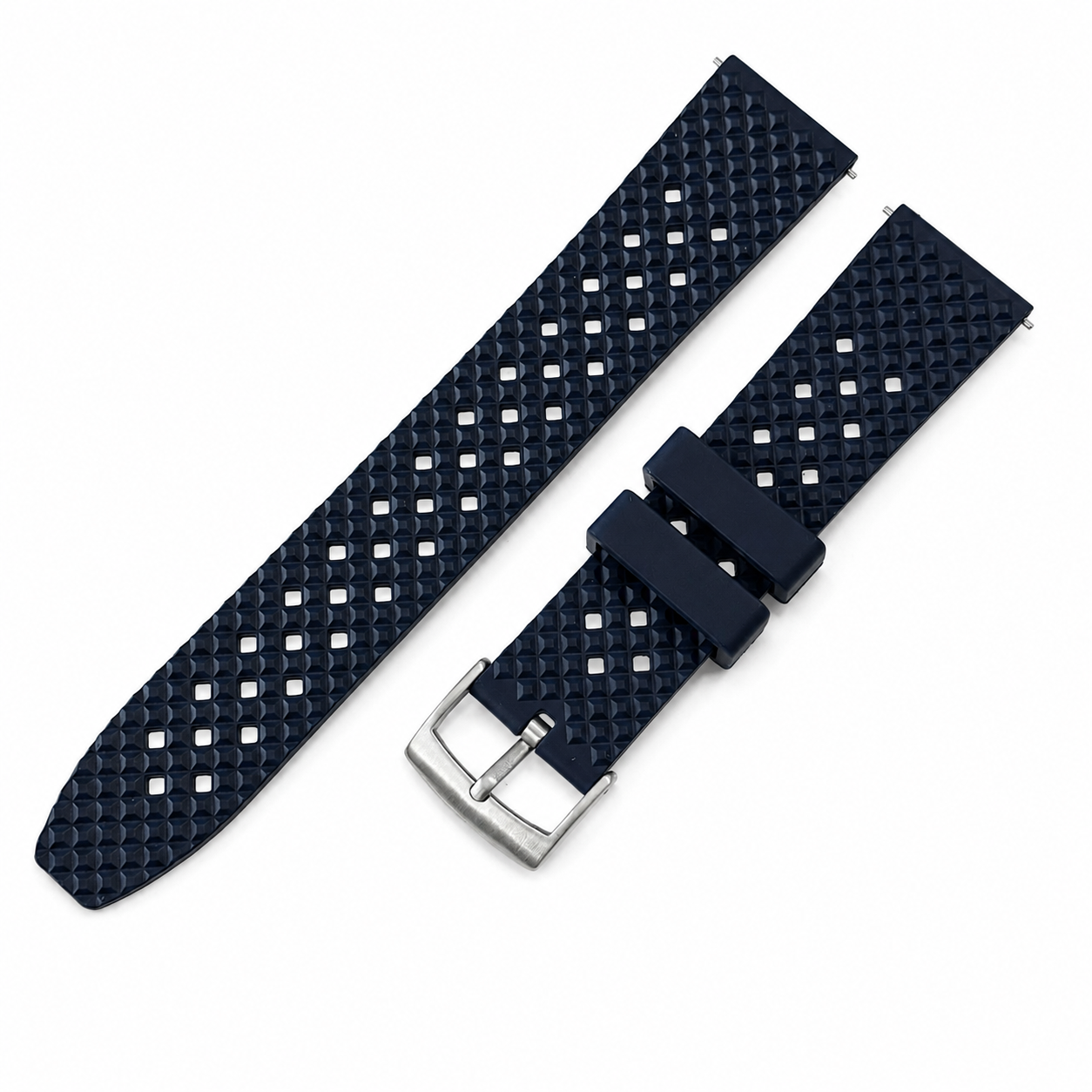 Bracelet Montre en Caoutchouc FKM Tropical Croco Grid - Libération Rapide - Universel