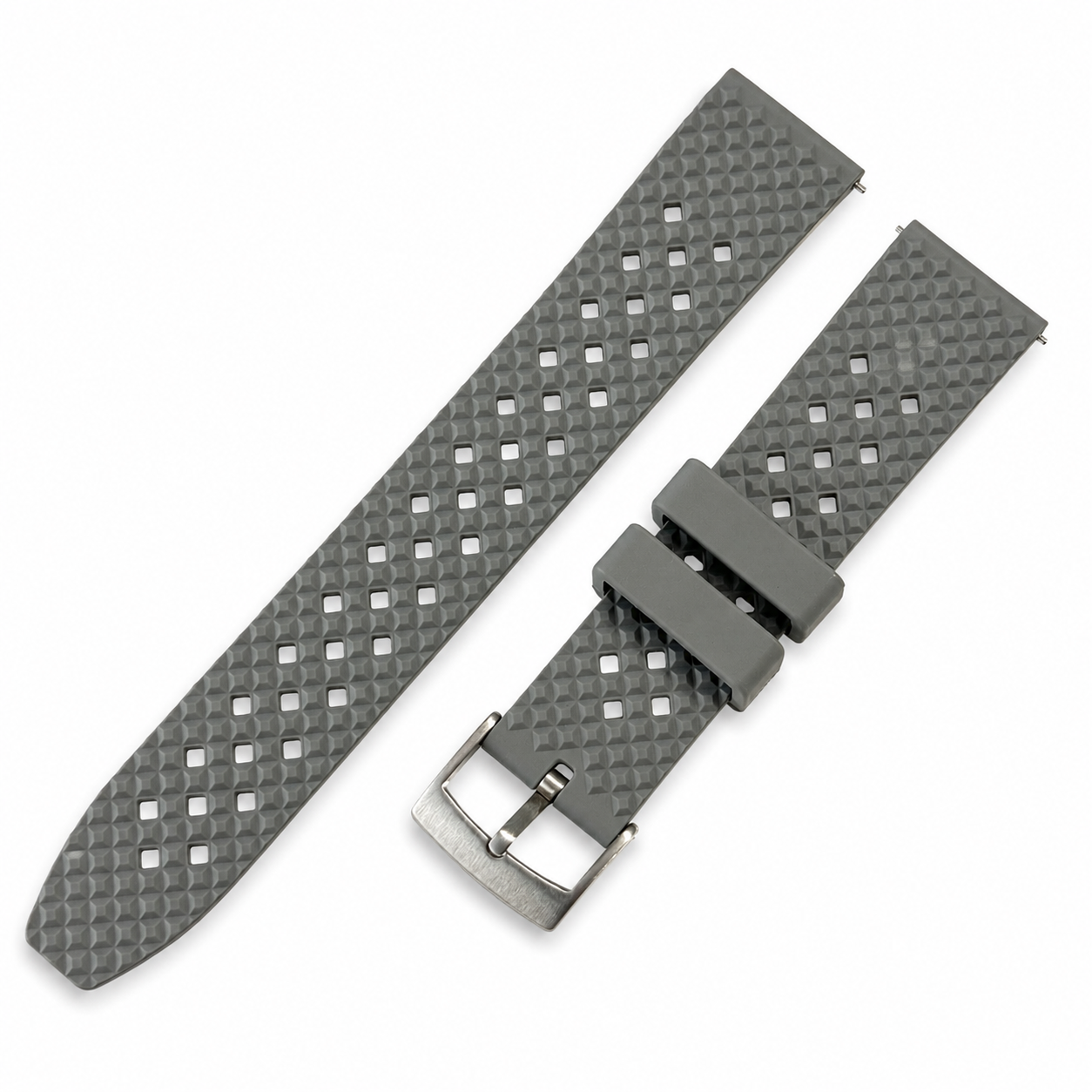 Bracelet Montre en Caoutchouc FKM Tropical Croco Grid - Libération Rapide - Universel