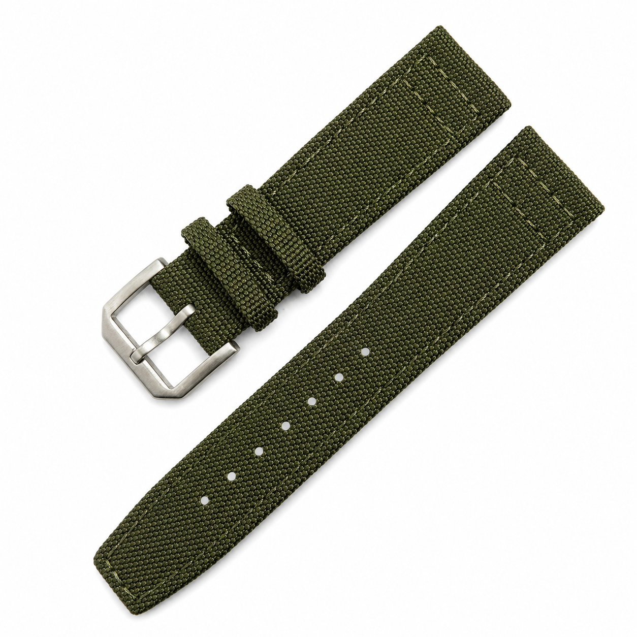 Bracelet Montre en Toile de Voile - Hybride Nylon / Cuir - Universel