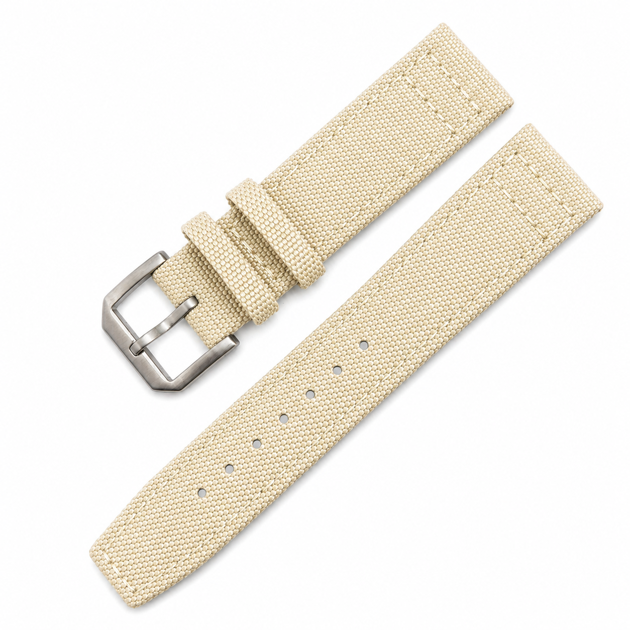 Bracelet Montre en Toile de Voile - Hybride Nylon / Cuir - Universel