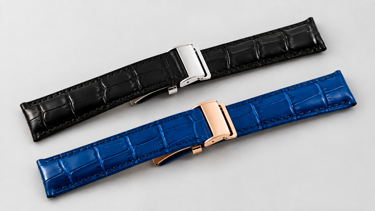 Deployment Clasp Compatible with TAG Heuer and others / Watch Strap without holes – Mirror Polished Steel – 1 Pc