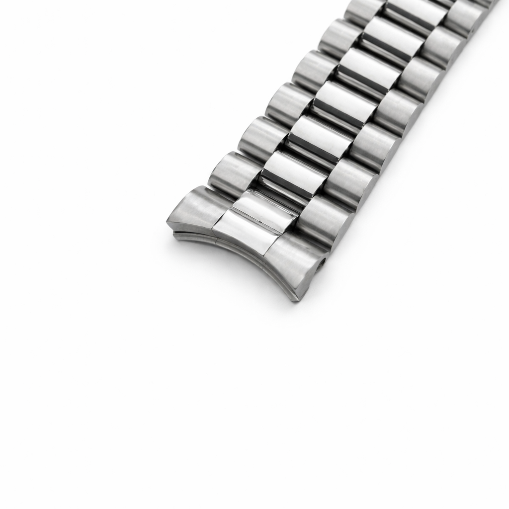 Bracelet Montre Acier 316L pour Rolex - Or Rose 20mm Massif / Courbé