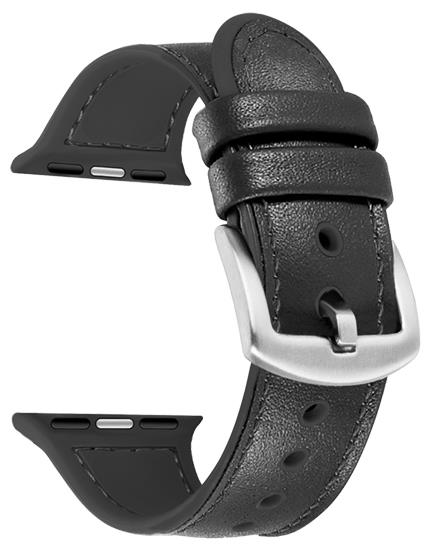 4 Farben – Uhrenarmband – Hybridleder/Silikon – Kompatibel mit Apple Watch