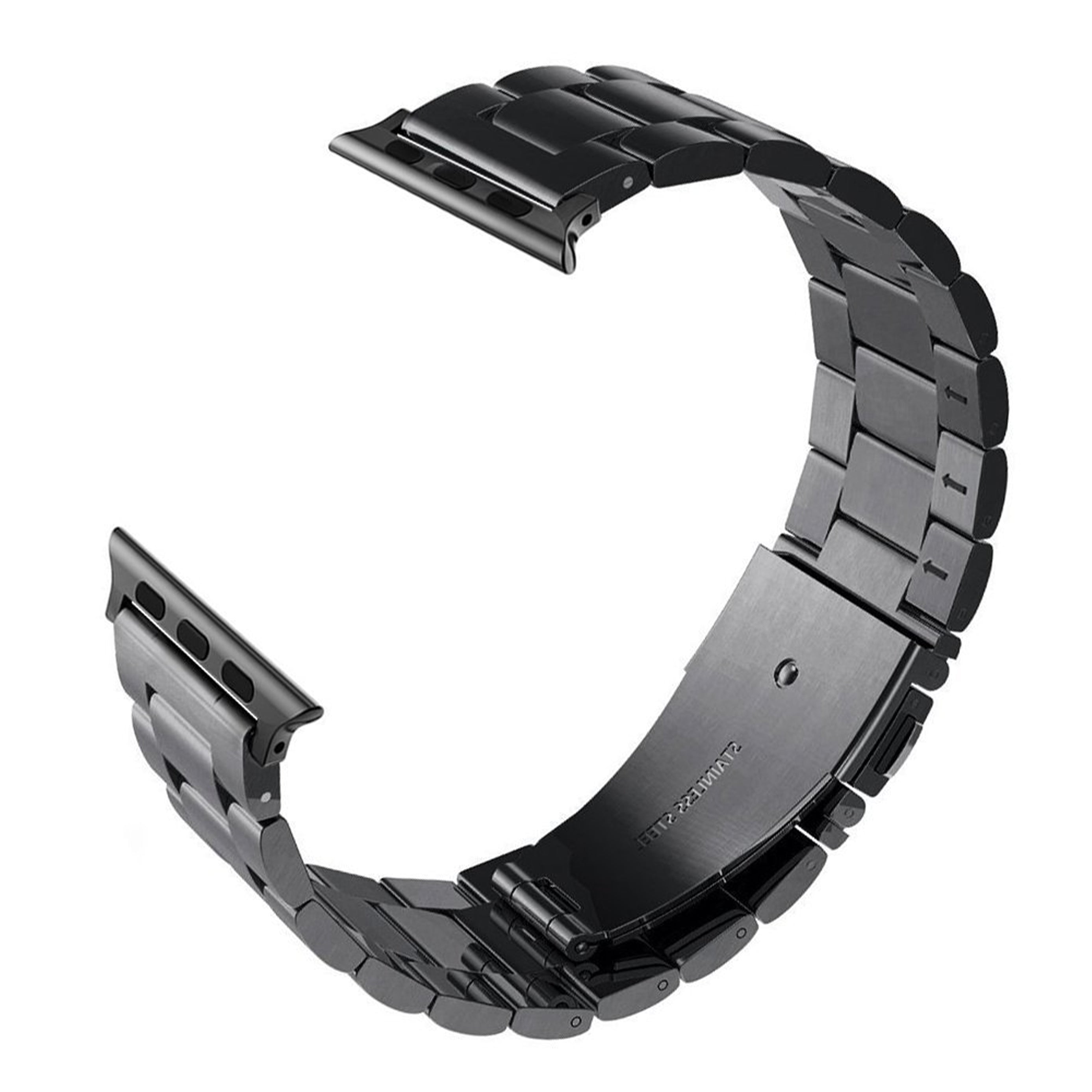 3 Color - Bracelet de Montre - Compatible Apple Watch - Maillons 3 Rangées Acier Inoxydable 304L