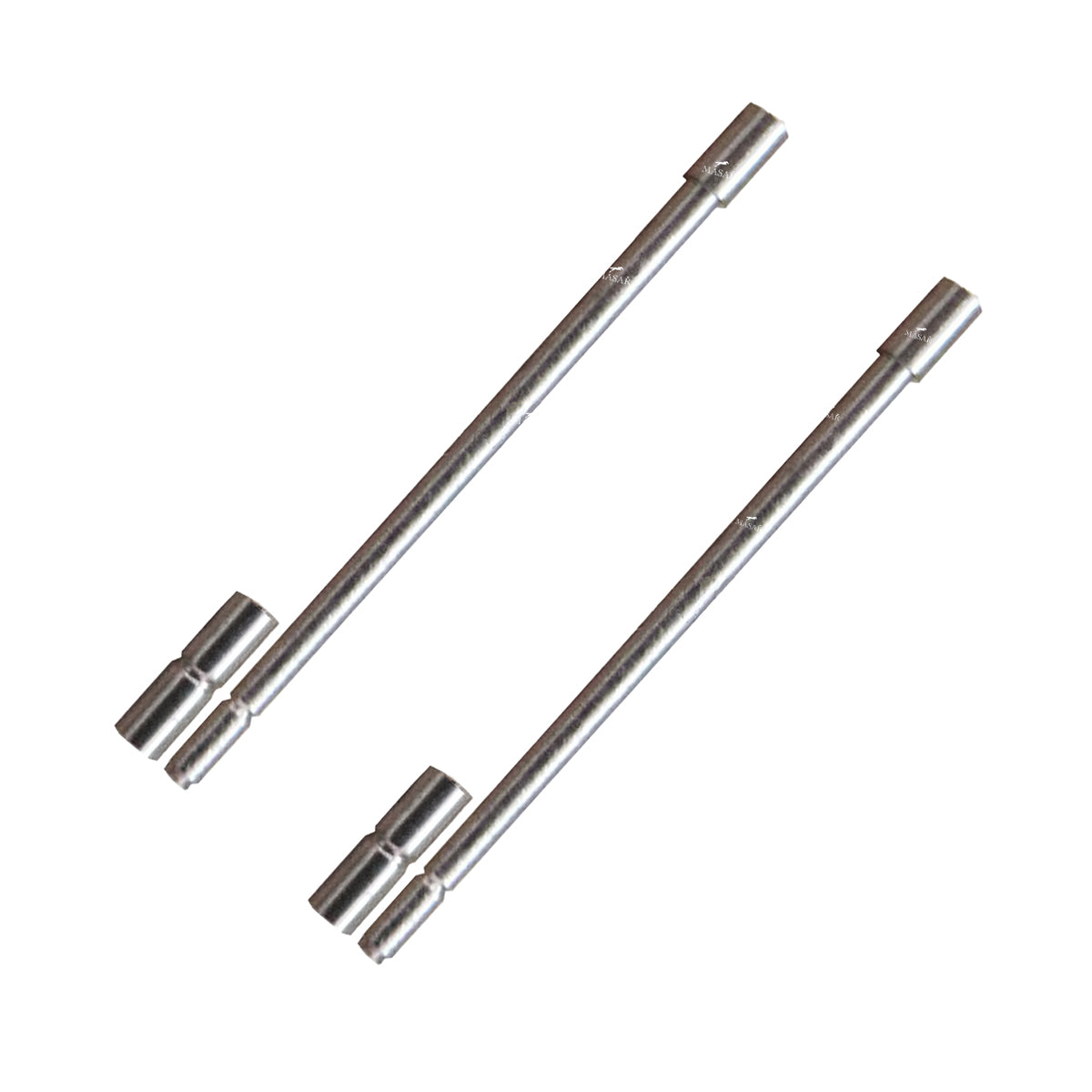 Goupille Ø 0,90mm et Tête fixe Ø 1,22mm ( Petit Tube Ø 1,20mm ) - Goupilles de serrage - crantées - pour bracelet de montre - Inox - Lot de 2 Paires