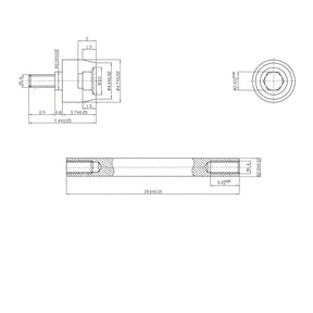Barres à Vis - Compatible: Tissot, Trace T-sport T048 - Fixation bracelet de montre - Inox 316L - 2 Pcs
