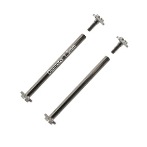 12mm à 20mm Ø 1,3mm -Tubes - Barres à vis - Goupille à vis pour bracelet de montre - Silver 2 Pcs