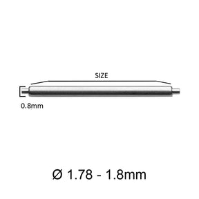 18mm à 24mm XSS178 | Ø 1.78mm - Single Shoulder (Épaule simple) - 0.8mm - Inox 316L - 2 pcs