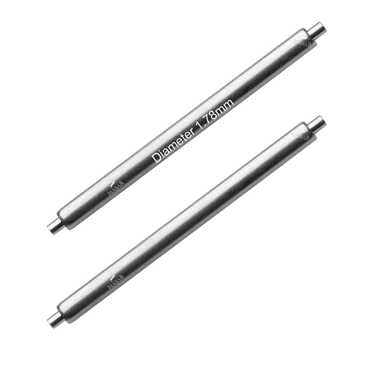 18mm to 24mm XSS Ø 1.78mm - 0.8mm - Spring bars for watch strap - 316L stainless steel - 2 pcs