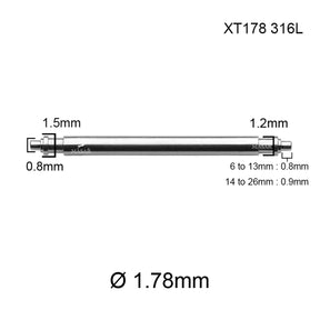 <transcy>7mm to 24mm Ø 1.8mm | ISO Swiss 316L - Single flange - Top of the range - 2 pcs</transcy>