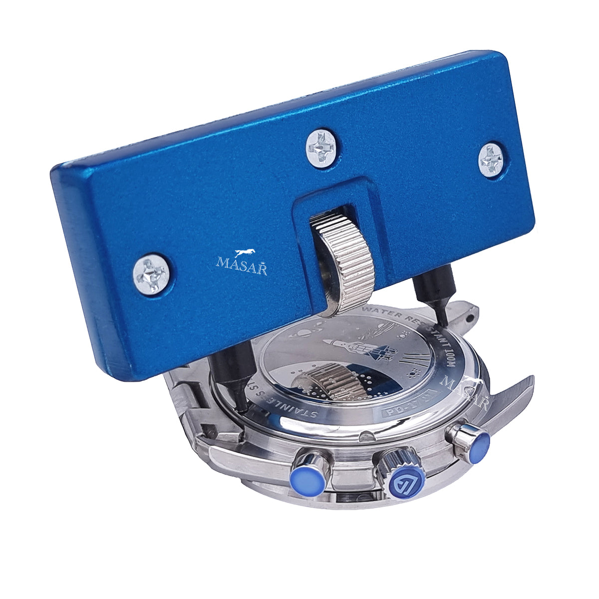 Watch Case Opener - for lid, notched back - Round Jaws - Adjusted in France, play-free tool