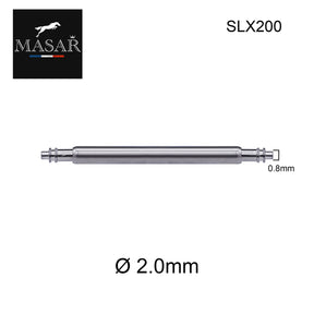 SLX Ø 2,0mm - Barres à ressort pour bracelet de montre - Inox 316L - 0,8mm - 4 Pcs