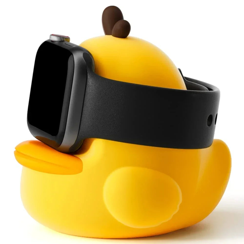 Support Chargeur pour Apple Watch - Canard en Silicone Design - 8cm x 8cm