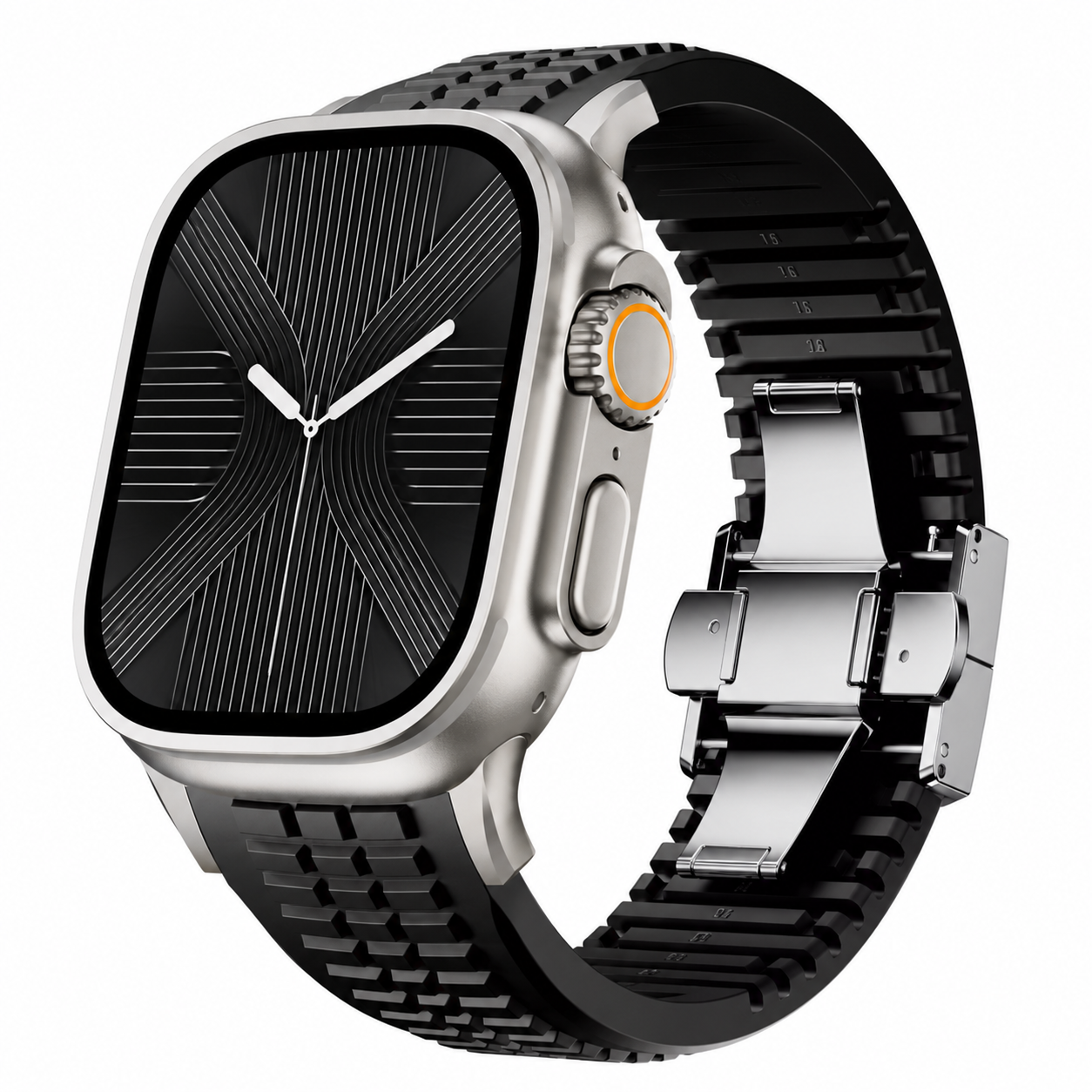 Geprägtes Silikonarmband für Apple Watch – Sportarmband 22 mm