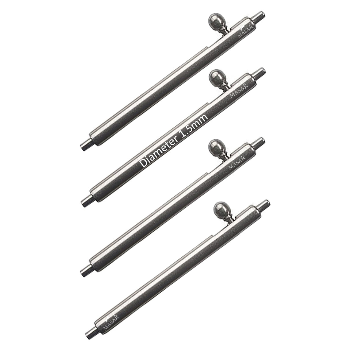 XSA Ø 1,5mm - Federstege für Uhrenarmband - Schnellverschluss - Quick Release Edelstahl 304L - 0,8mm - 4 Stück