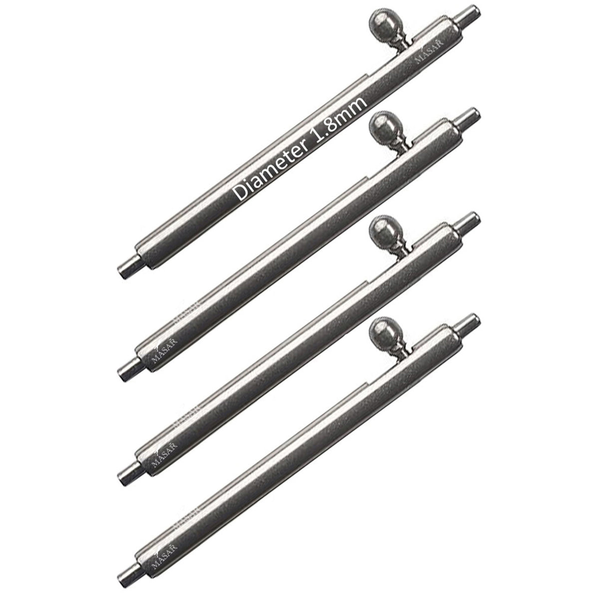 4 Schnellspanner 18mm für Uhrenarmbänder – Edelstahl