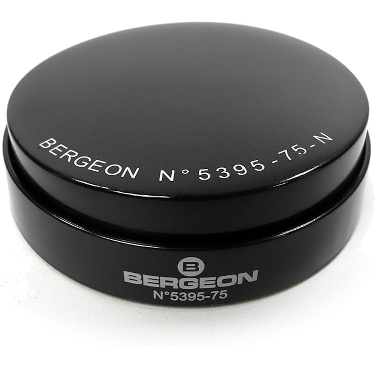 Bergeon 5395‑75‑N – Coussin horloger en gel noir antidérapant Ø 75 mm (Swiss Made)