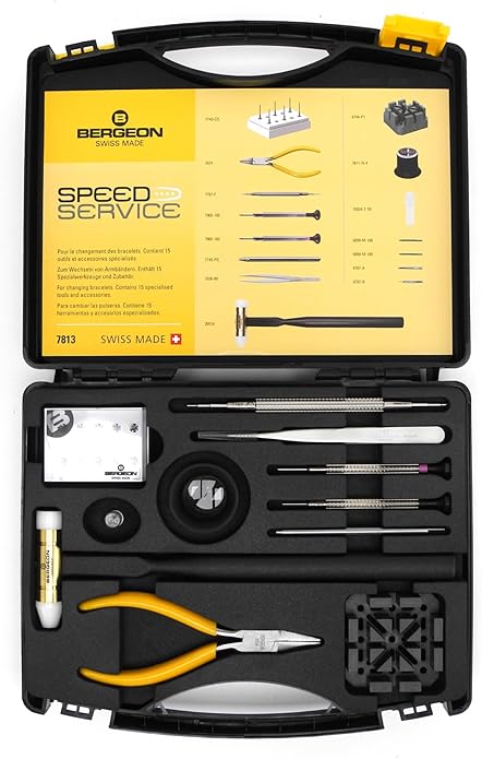 Bergeon 7813 - Professionelles Uhrmacher-Set zum Anpassen von Uhrenarmbändern