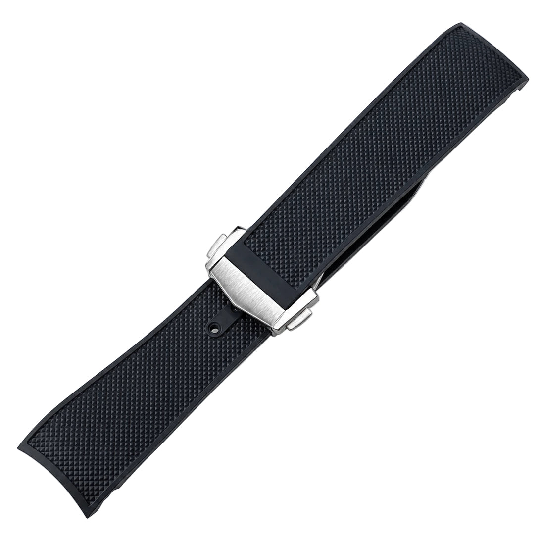 FKM Kautschukarmband kompatibel mit Longines Hydroconquest 21mm – Faltschließe / Gebogen